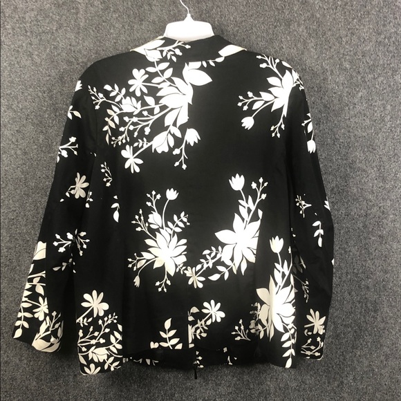 Susan Graver womens 1X Floral Jacket Zip up pockets lined - Picture 4 of 10